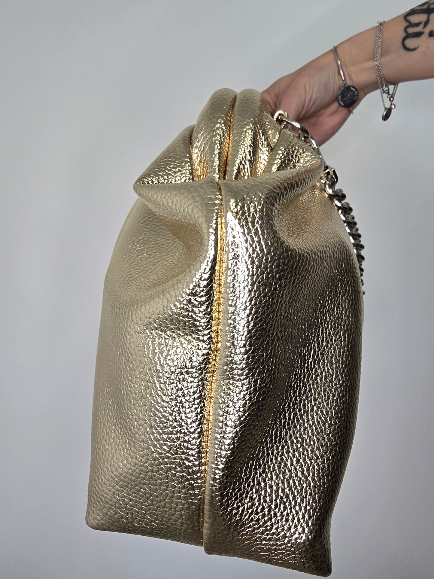 BORSA CLIC CLAC oro chiaro