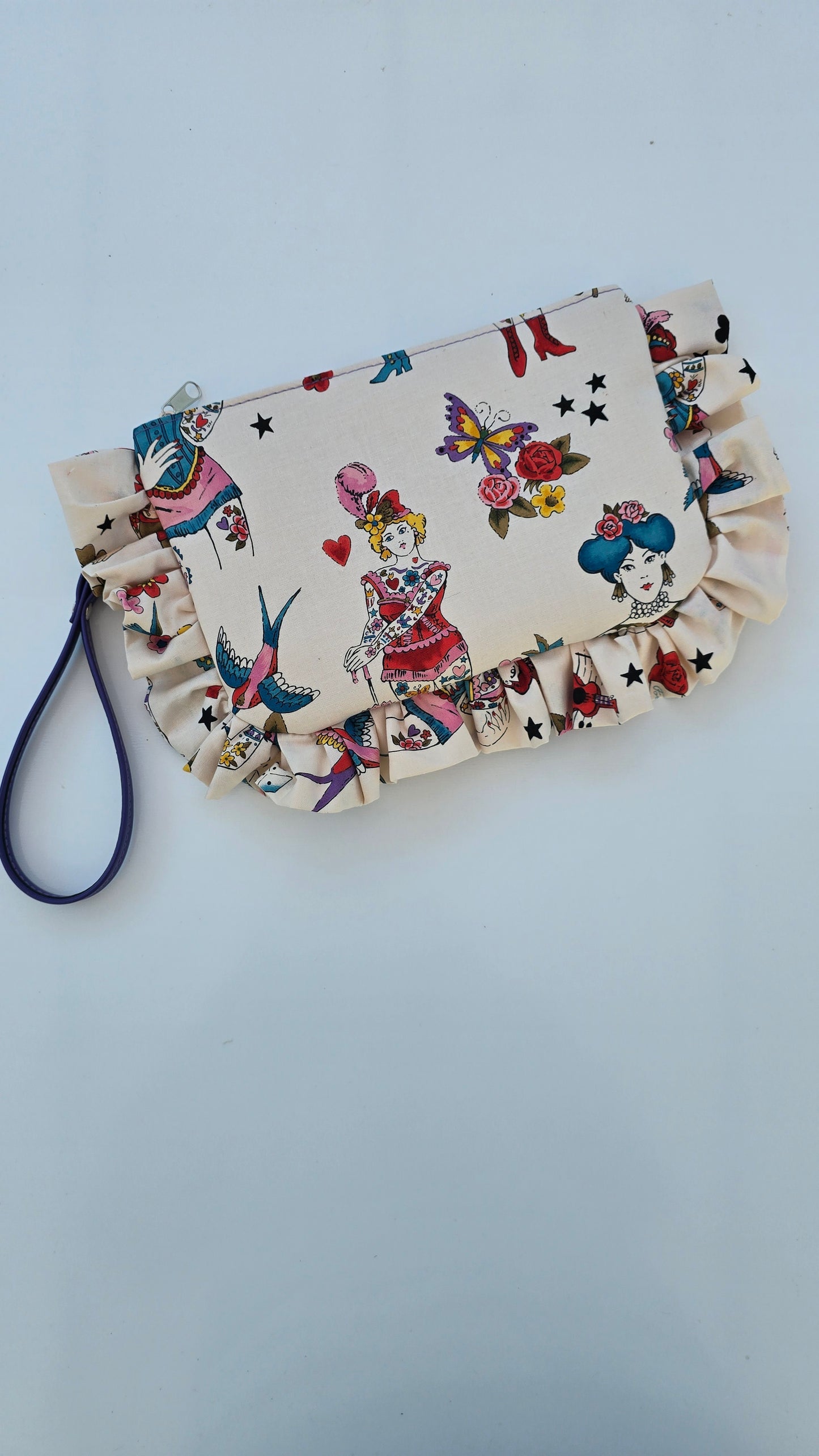 "MIRTA" pochette con rouches DONNE TATTOO