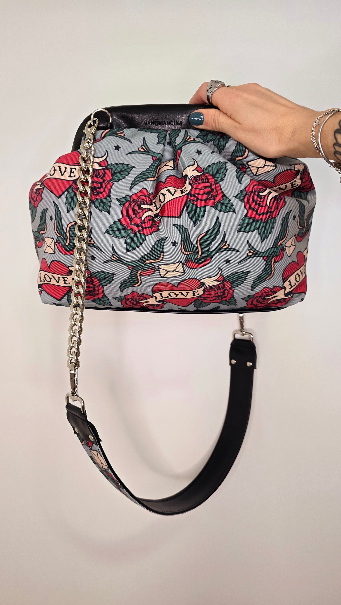 BORSA CLIC CLAC nero / rondini