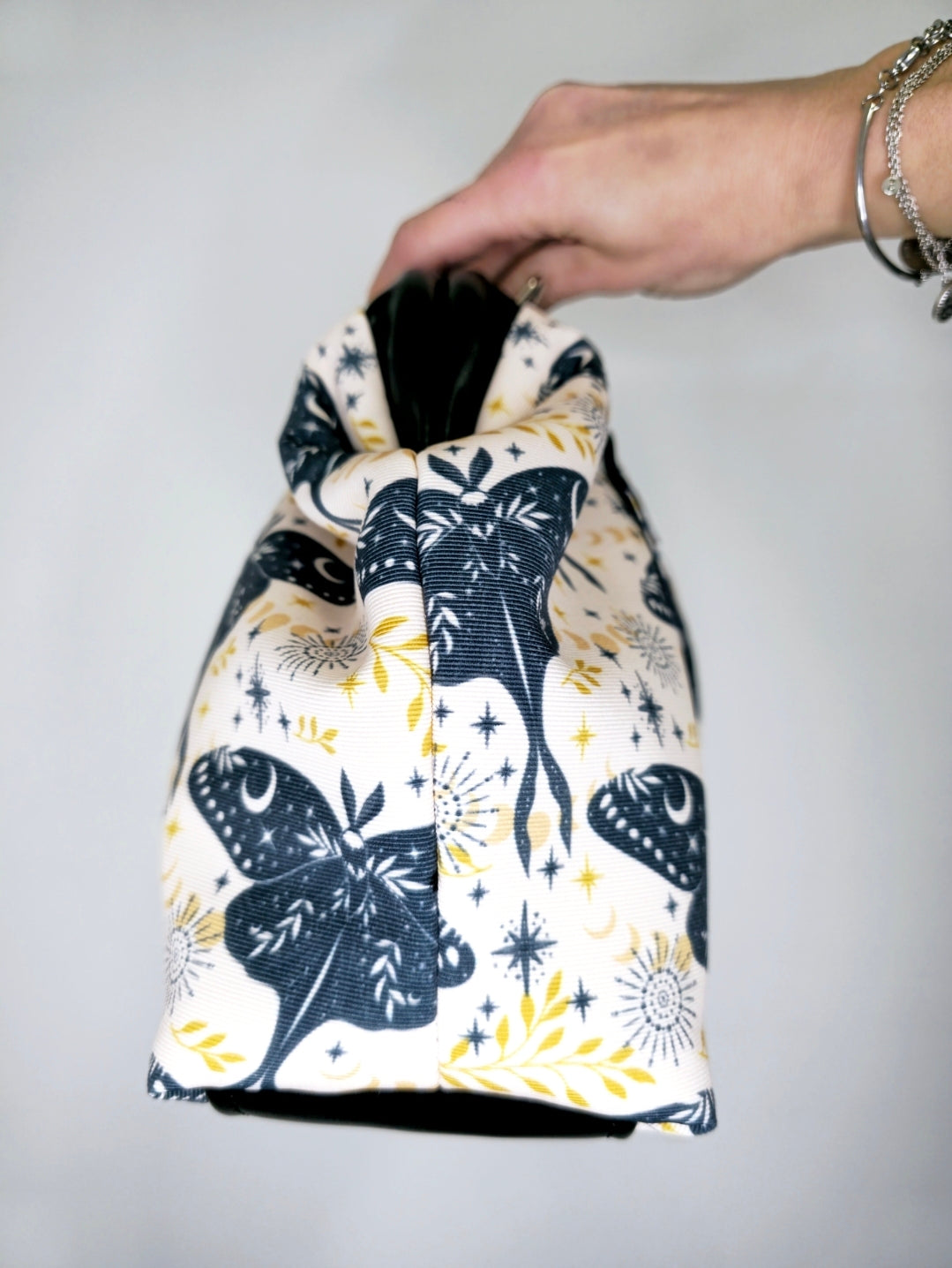 BORSA CLIC CLAC nero / butterfly beige
