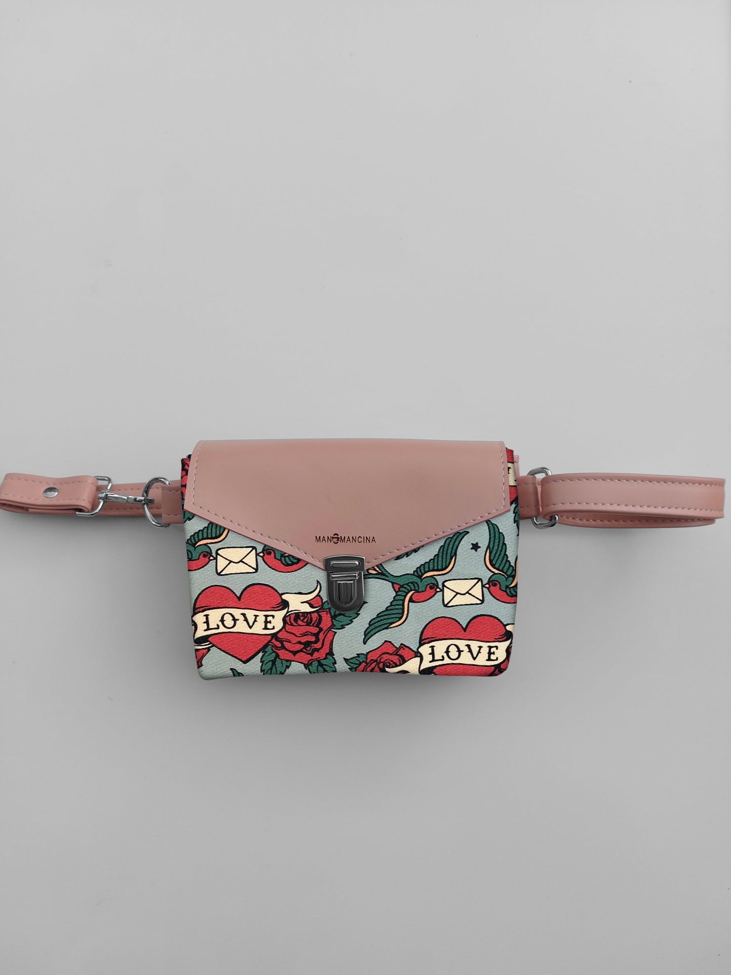 MARSUPIELLO rosa cipria / rondini love