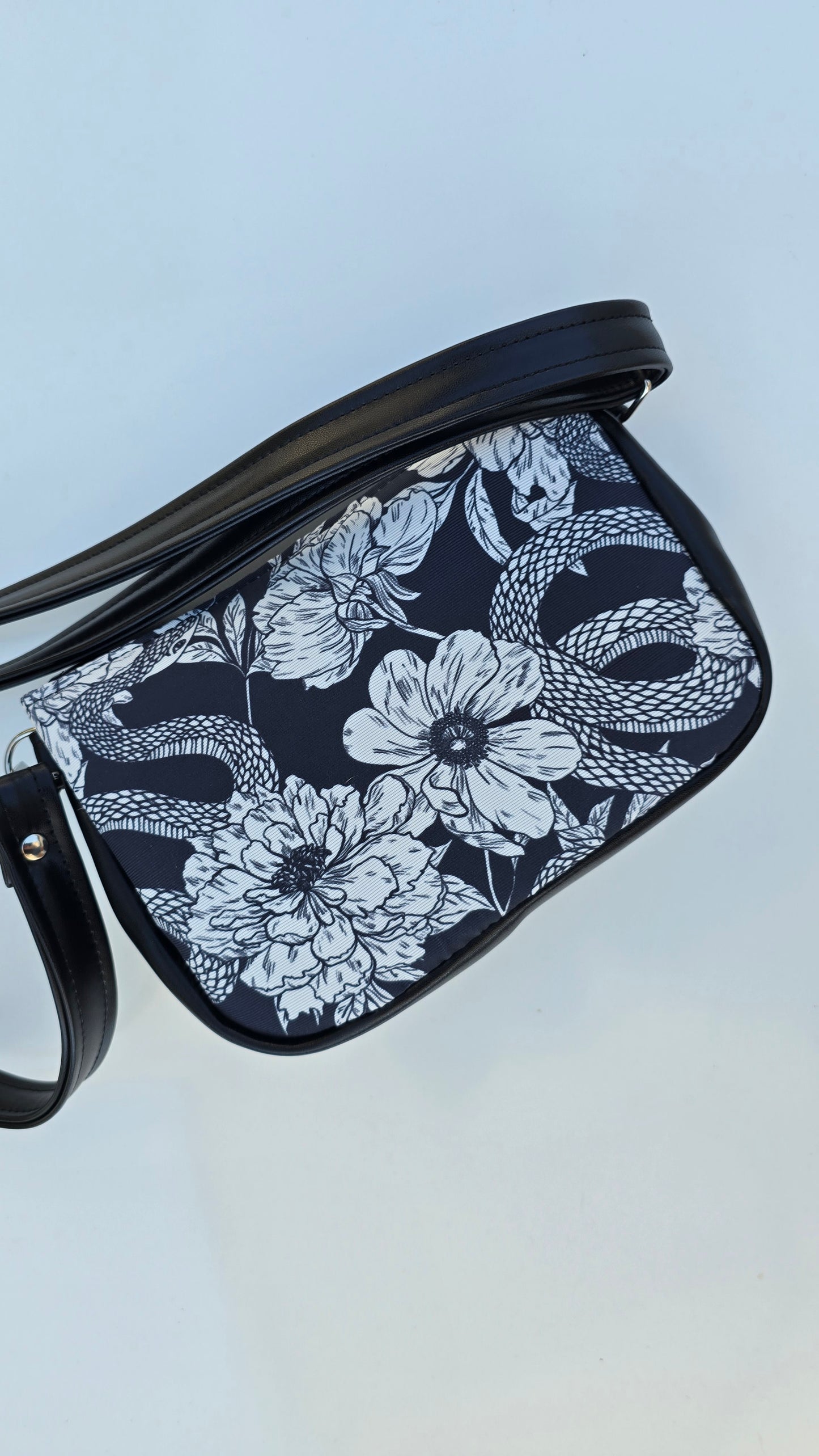 MARSUPIELLO large NERO / FIORI SERPENTI