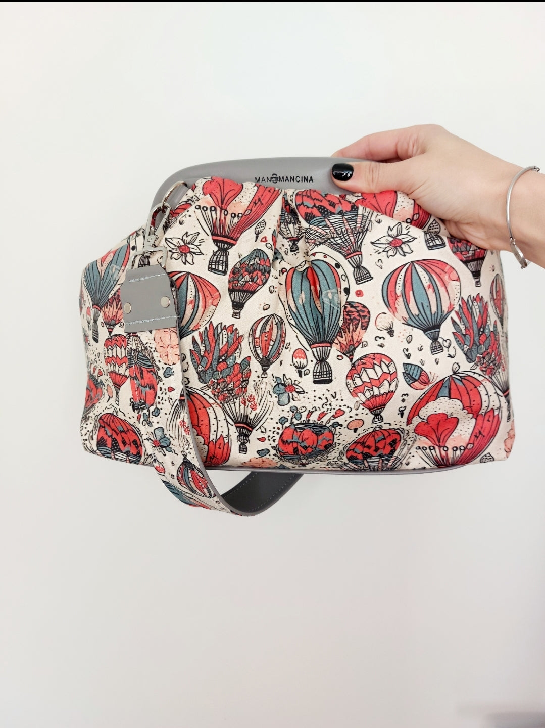 BORSA CLIC CLAC grigio/ mongolfiere