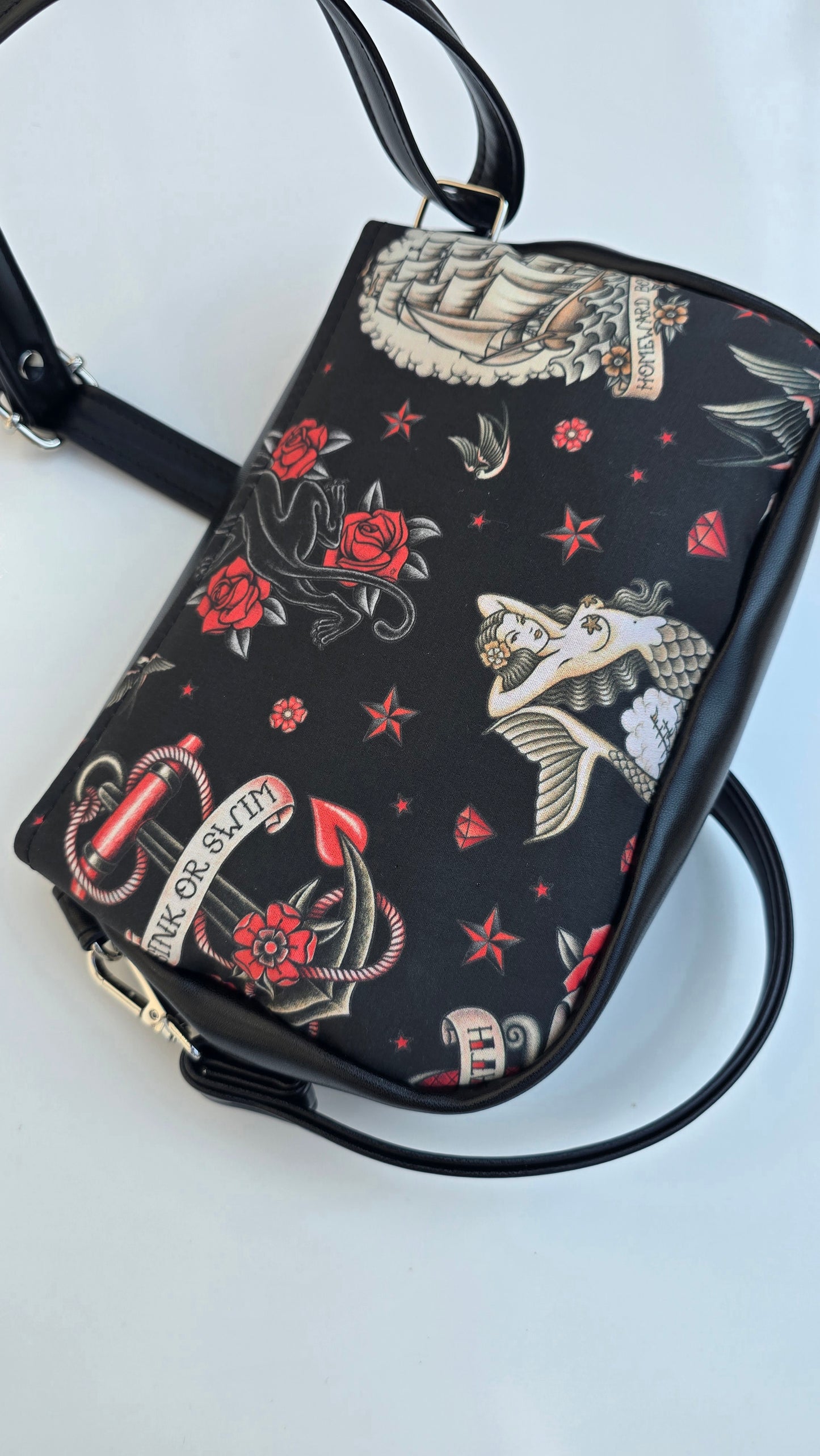 MARSUPIELLO large NERO / tattoo mother/ Borchie
