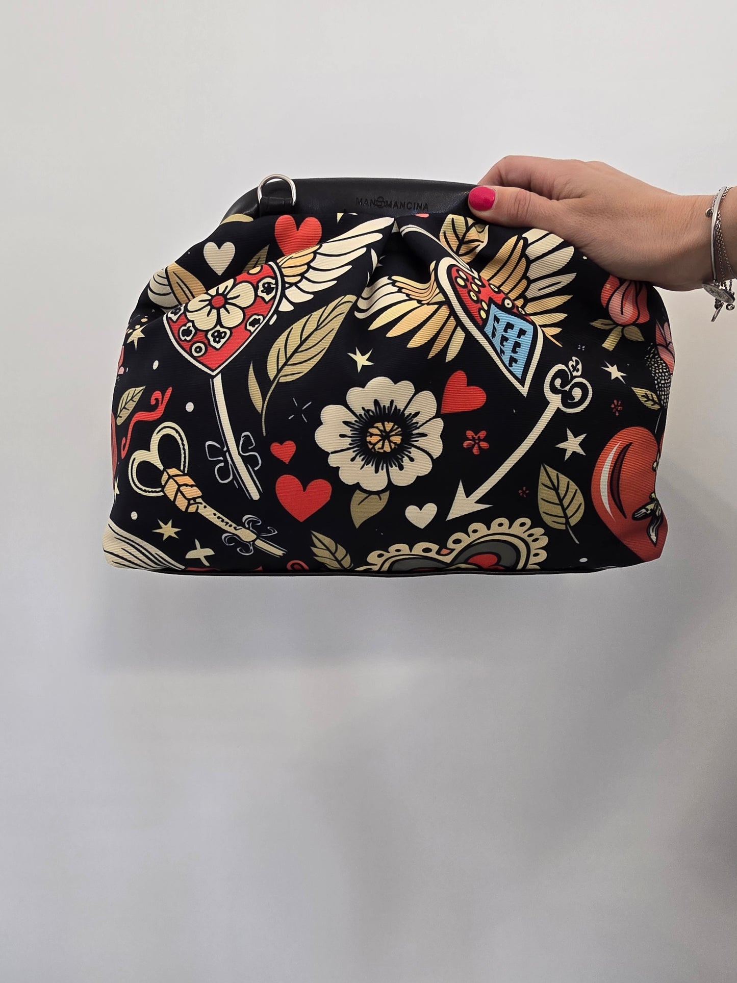 BORSA CLIC CLAC nero / tattoo love