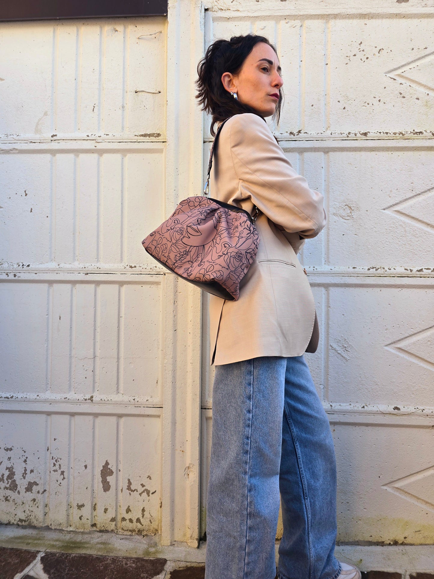 BORSA CLIC CLAC nero / mocha viso