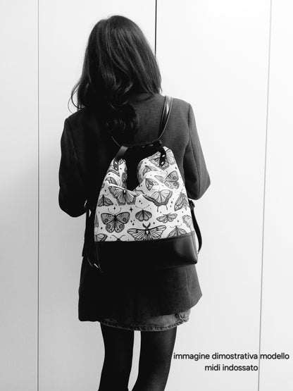 BORSA/ZAINO "BETTA" 2 IN 1 - NERO / ex voto nero