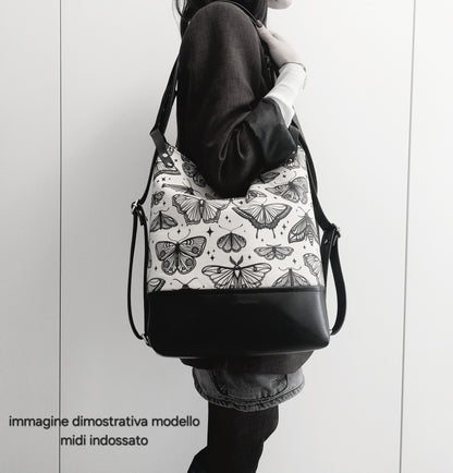 BORSA/ZAINO "BETTA" 2 IN 1 - NERO / ex voto nero
