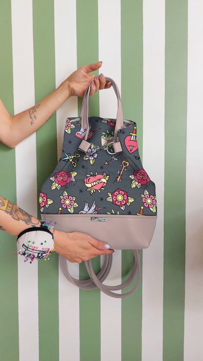 BORSA ZAINO 3 IN 1 rosa antico / love pink