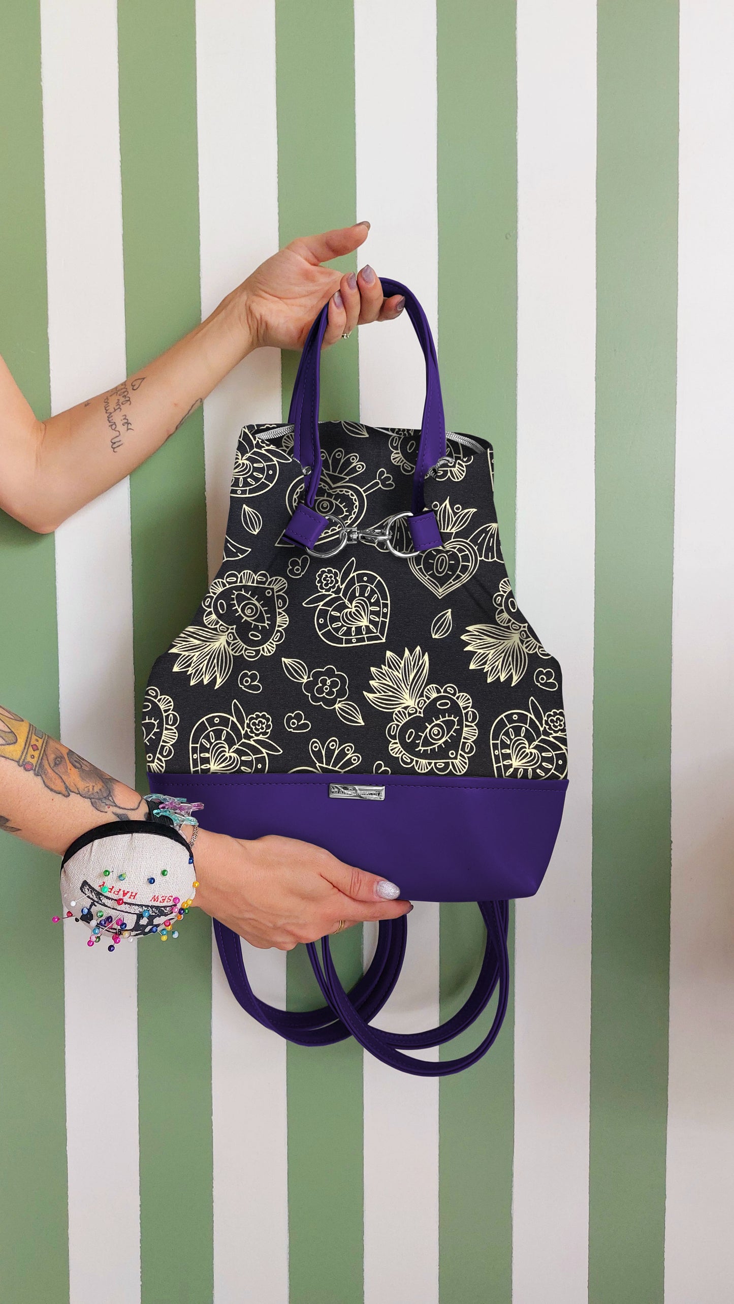 BORSA ZAINO 3 IN 1 viola / ex voto new