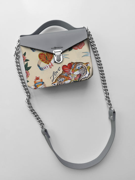 BORSETTA grigio/new love beige
