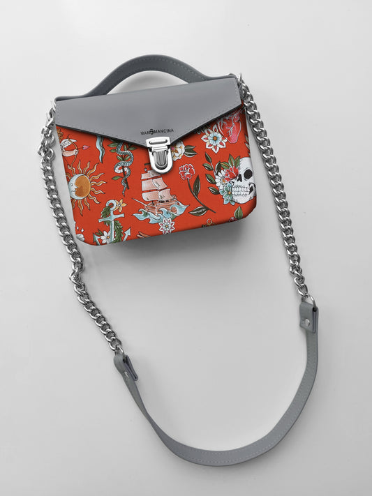 BORSETTA grigio/tell tale rosso