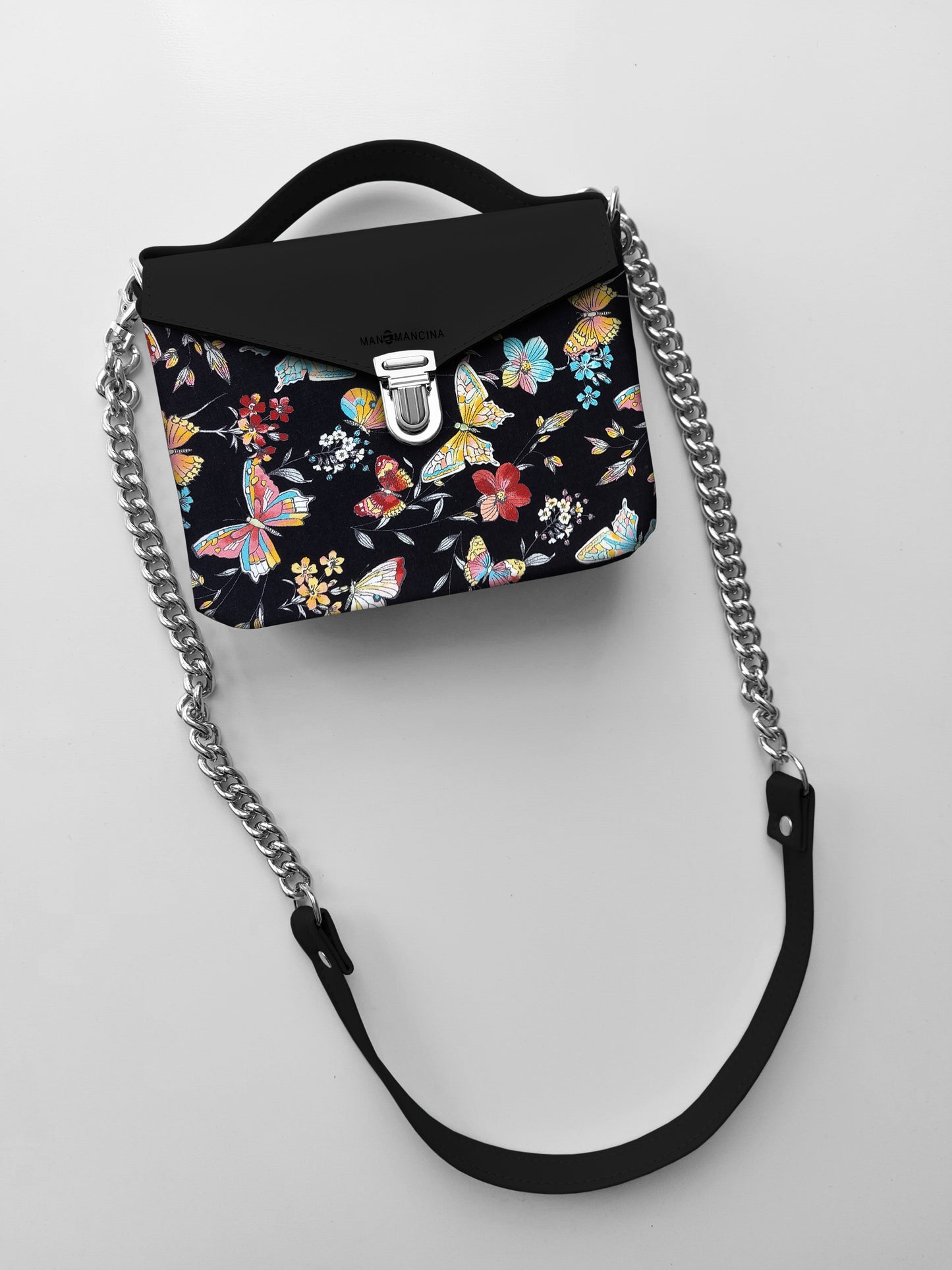 BORSETTA nero/butterfly