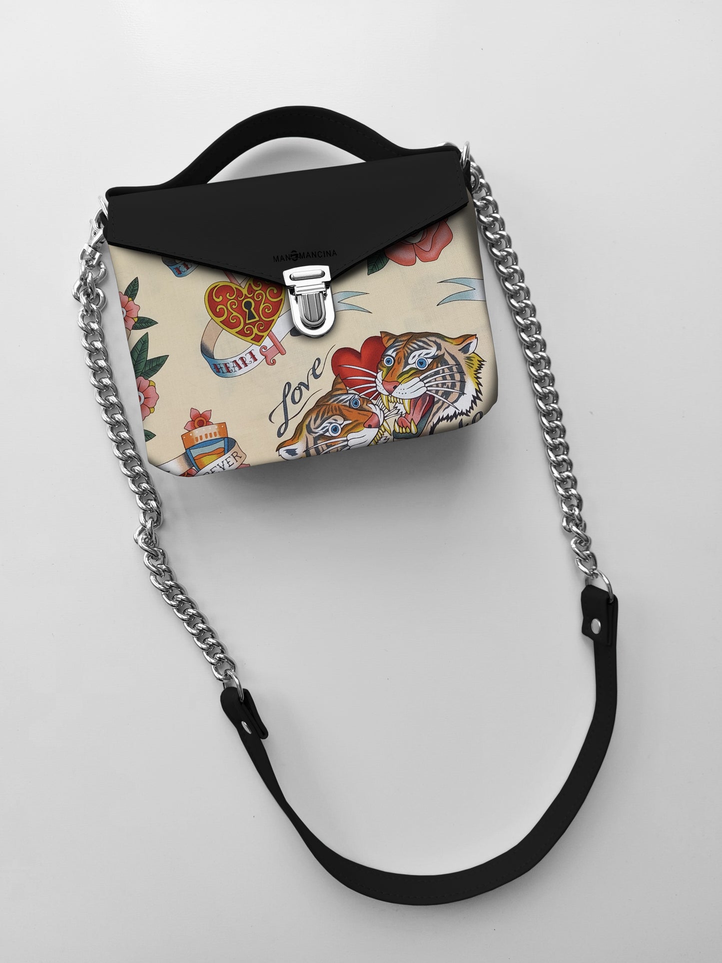 BORSETTA nero/ new love beige