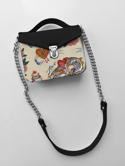 BORSETTA nero/ new love beige