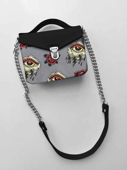 BORSETTA nero / tattoo grigio