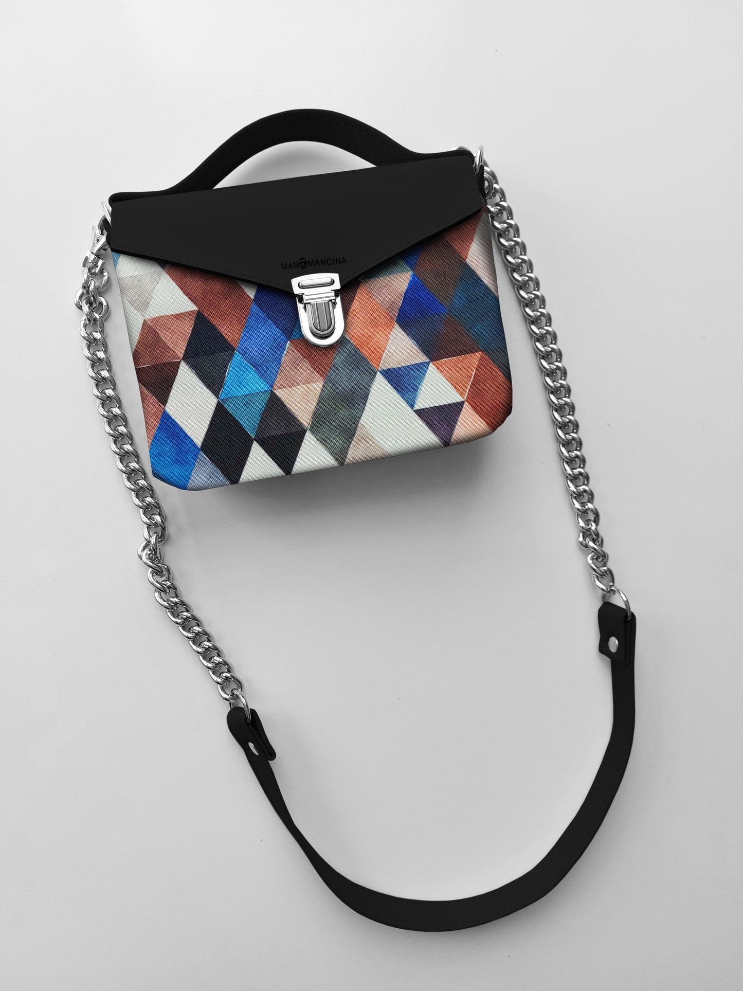 BORSETTA nero/ triangoli