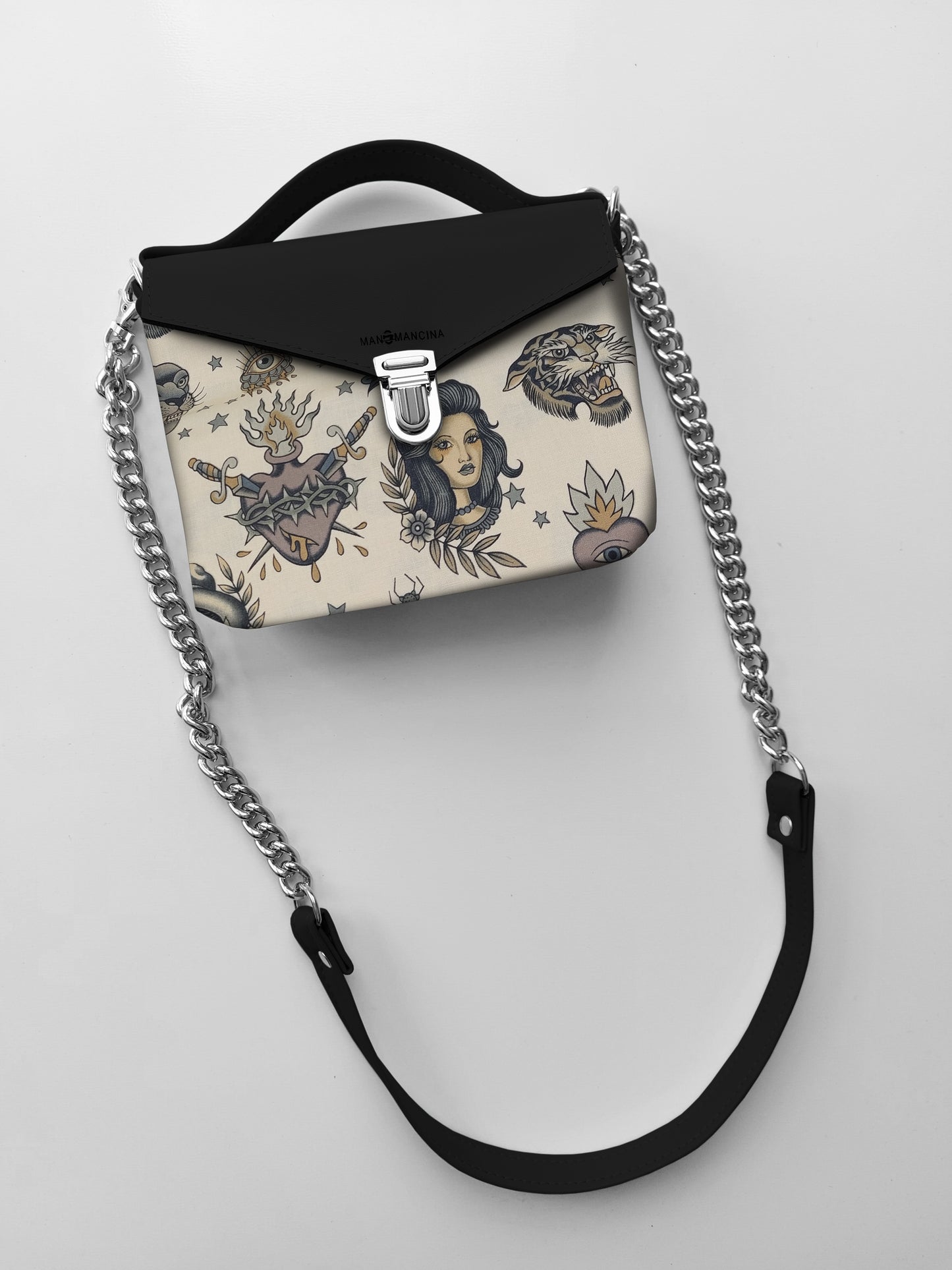 BORSETTA nero/ tattoobeige