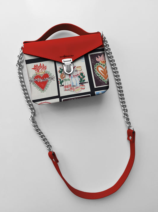 BORSETTA rosso/ex voto nero