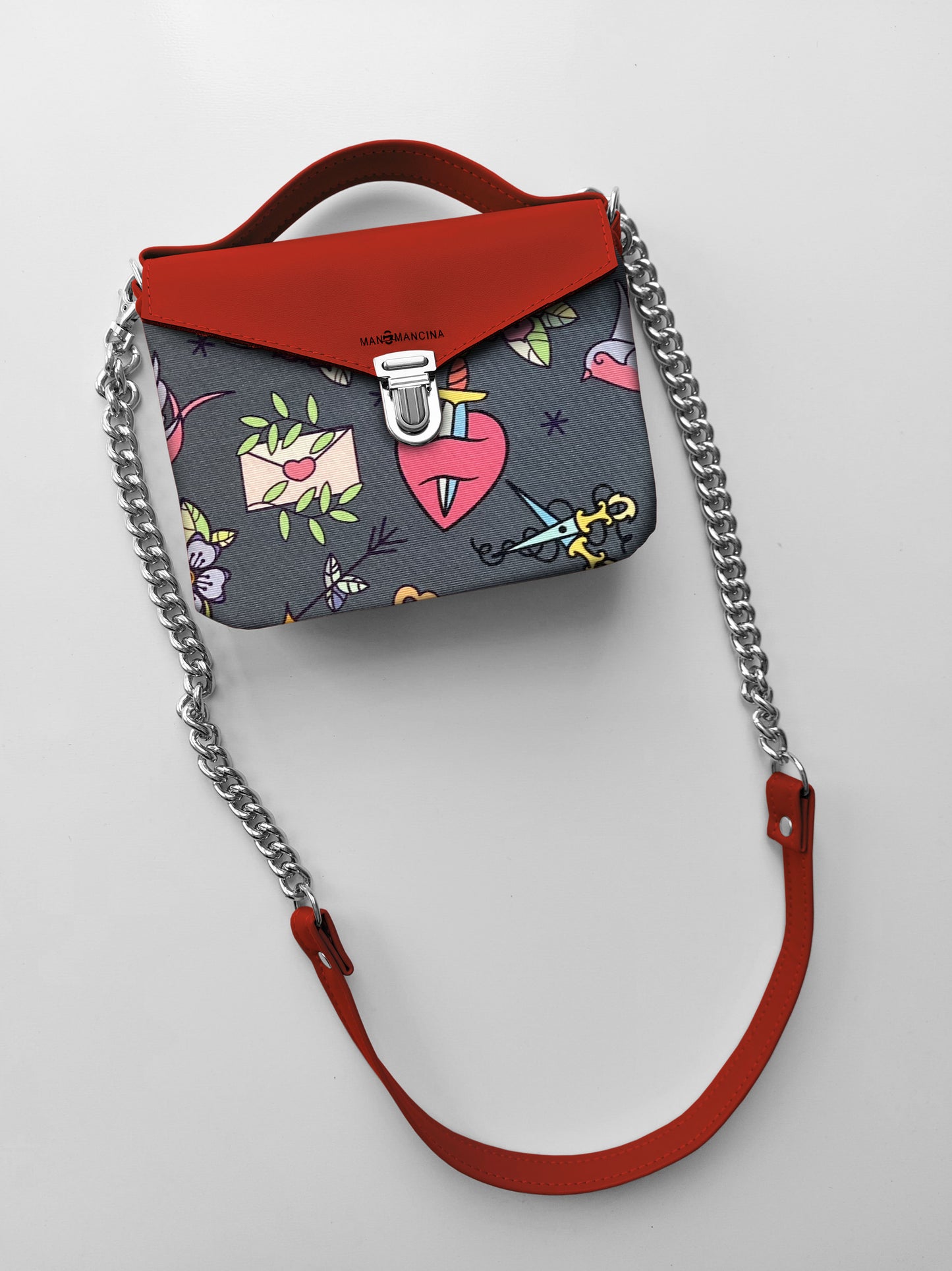 BORSETTA rosso / love pink