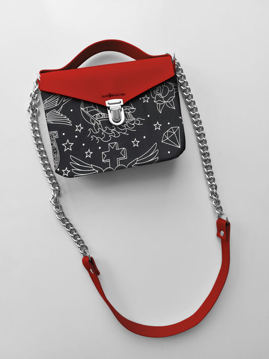 BORSETTA rosso/tattoo black