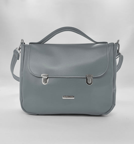 "DOTTY" VEGAN midi SIMILPELLE grigio
