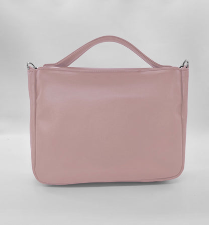 "DOTTY" VEGAN midi SIMILPELLE rosa antico