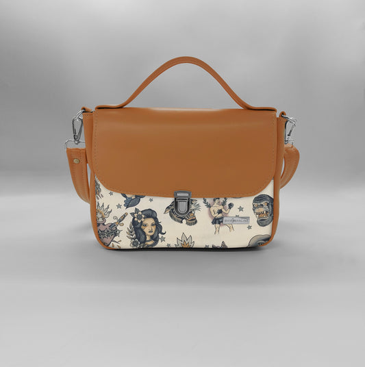 "DOTTY" VEGAN mini SIMILPELLE cuoio Tattoo Beige
