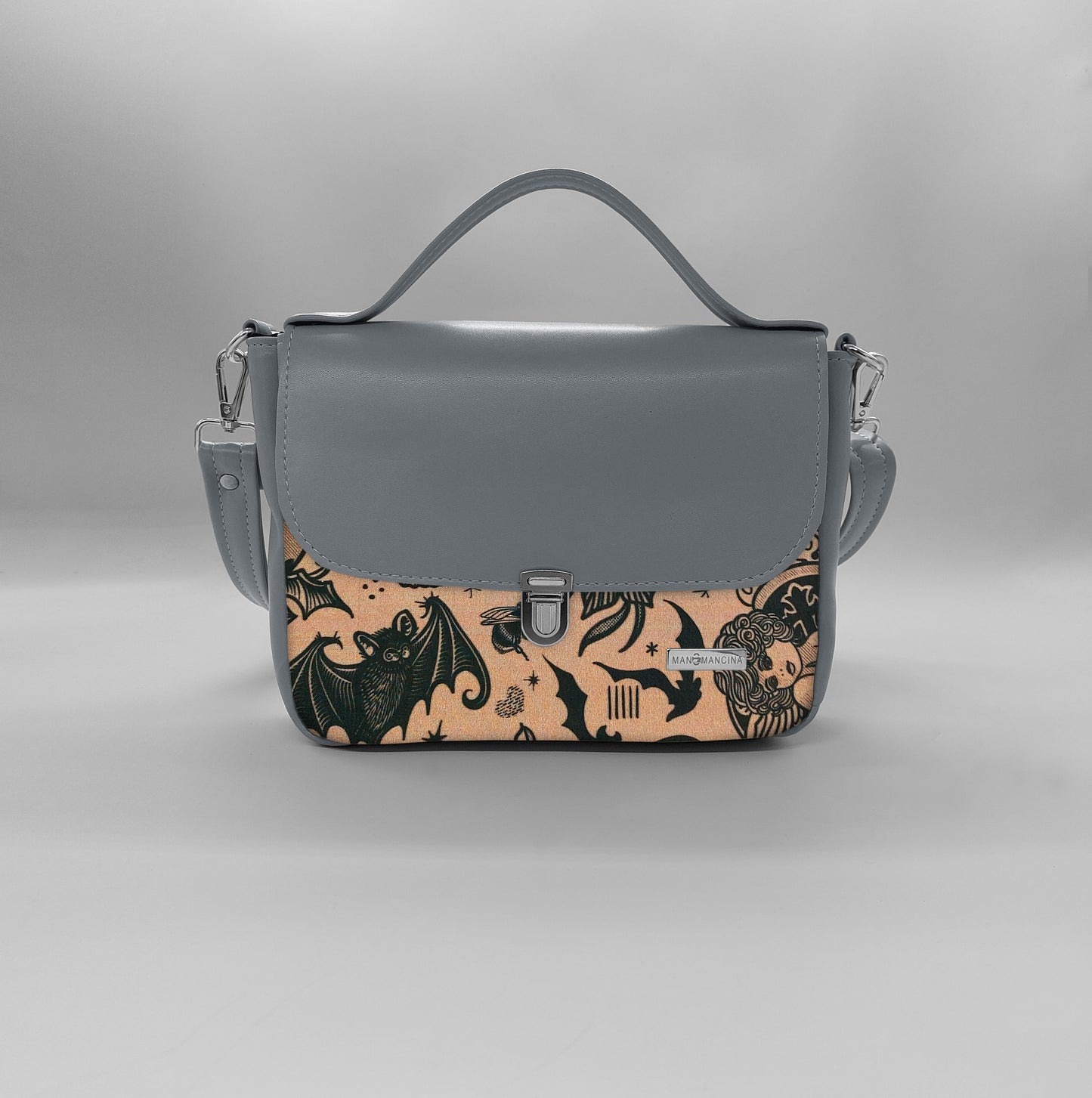 "DOTTY" VEGAN mini SIMILPELLE grigio/ TUTTE LE FANTASIE