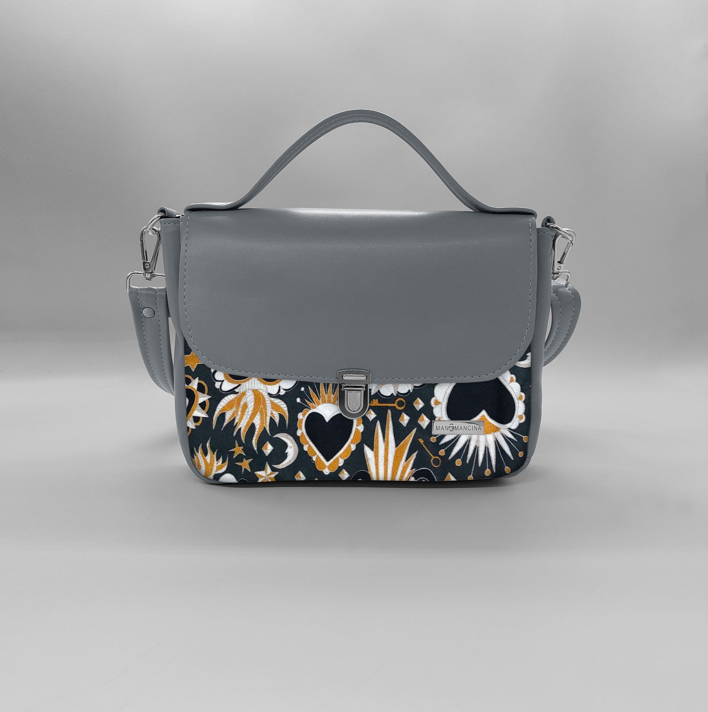 "DOTTY" VEGAN mini SIMILPELLE grigio/ TUTTE LE FANTASIE