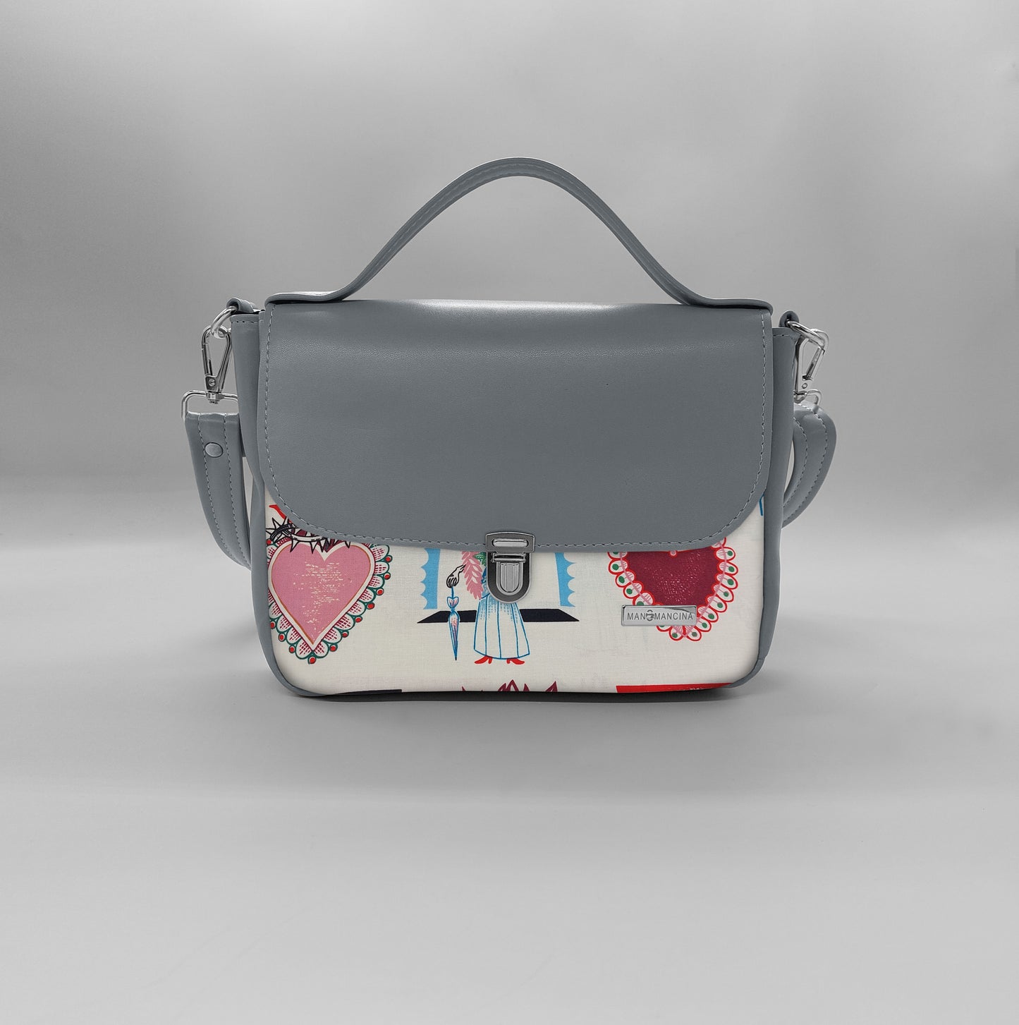 "DOTTY" VEGAN mini SIMILPELLE grigio/ TUTTE LE FANTASIE