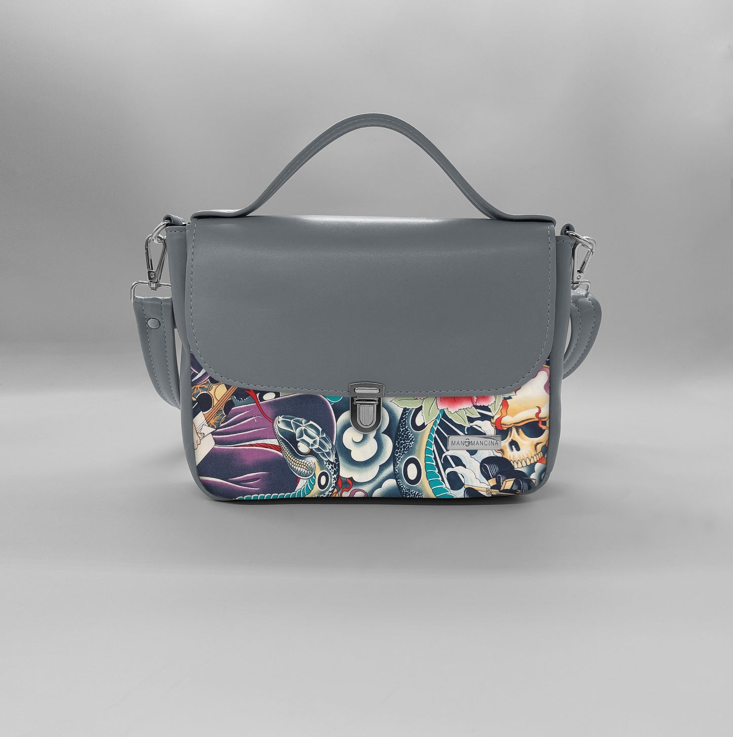 "DOTTY" VEGAN mini SIMILPELLE grigio/ TUTTE LE FANTASIE