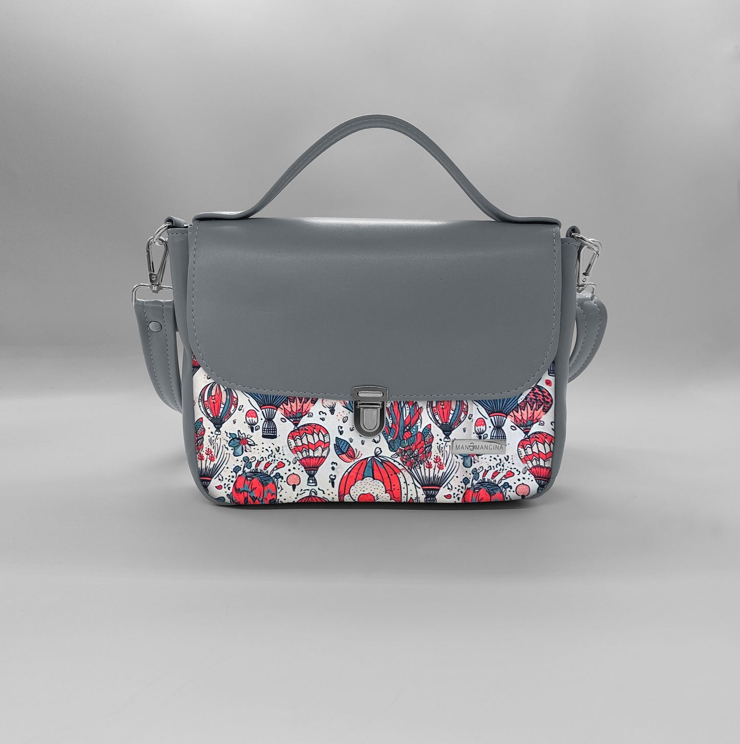 "DOTTY" VEGAN mini SIMILPELLE grigio/ TUTTE LE FANTASIE