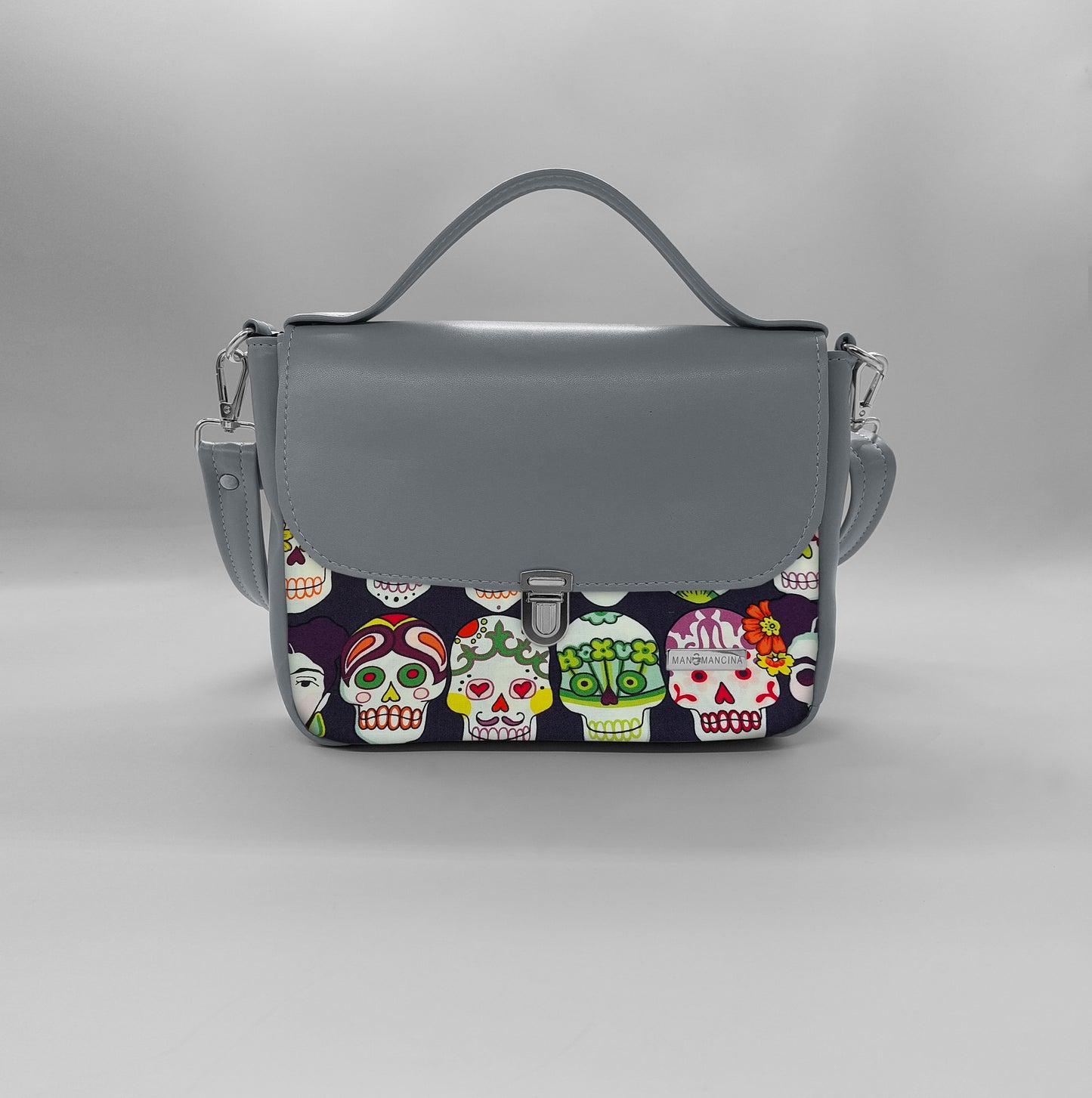 "DOTTY" VEGAN mini SIMILPELLE grigio/ TUTTE LE FANTASIE