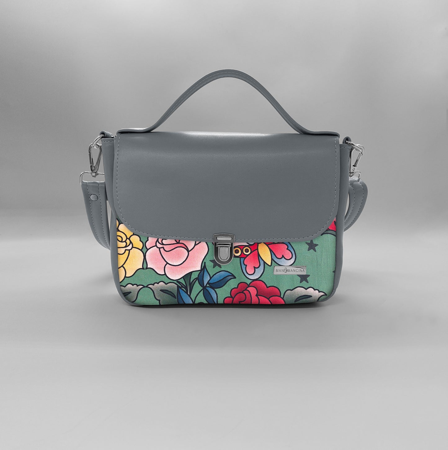 "DOTTY" VEGAN mini SIMILPELLE grigio/ TUTTE LE FANTASIE