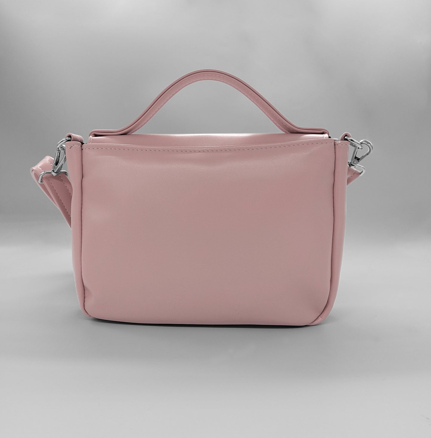 "DOTTY" VEGAN mini SIMILPELLE rosa cipria borchie