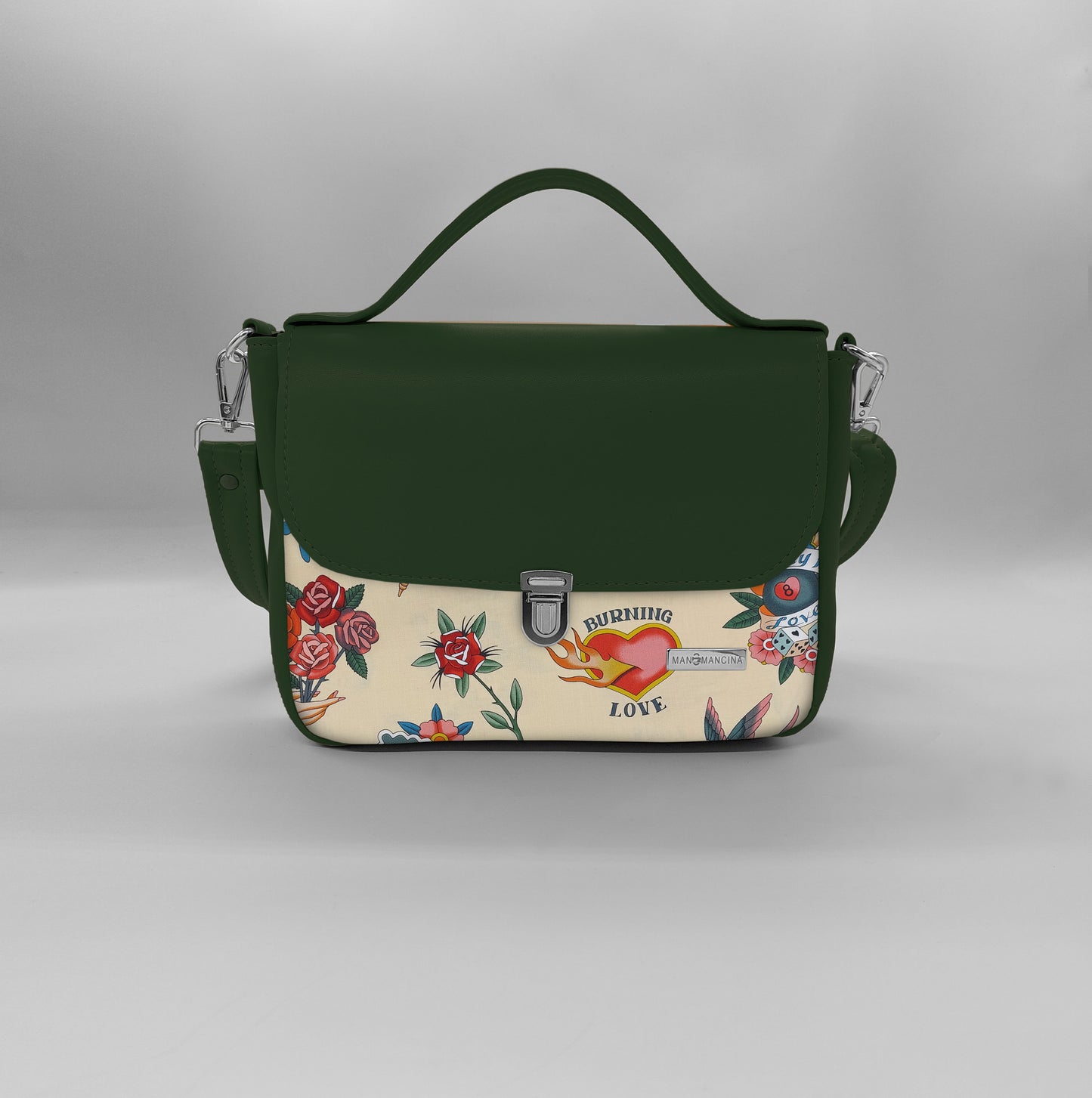 "DOTTY" VEGAN mini SIMILPELLE verde/ TUTTE LE FANTASIE