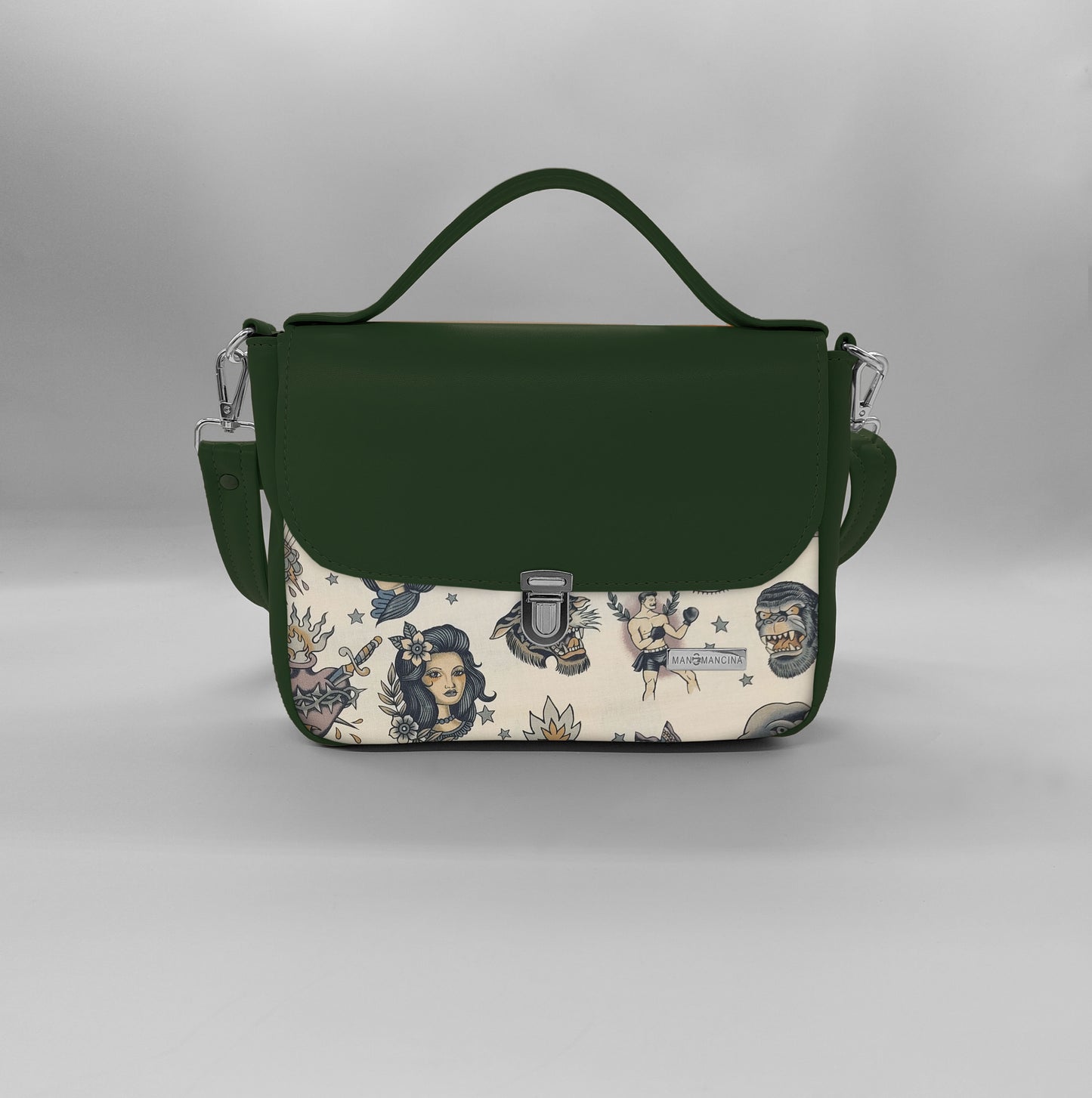 "DOTTY" VEGAN mini SIMILPELLE verde/ TUTTE LE FANTASIE