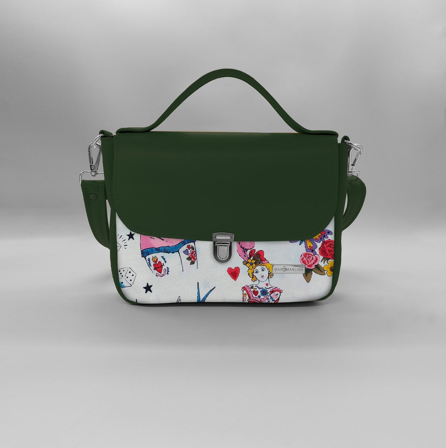 "DOTTY" VEGAN mini SIMILPELLE verde/ TUTTE LE FANTASIE