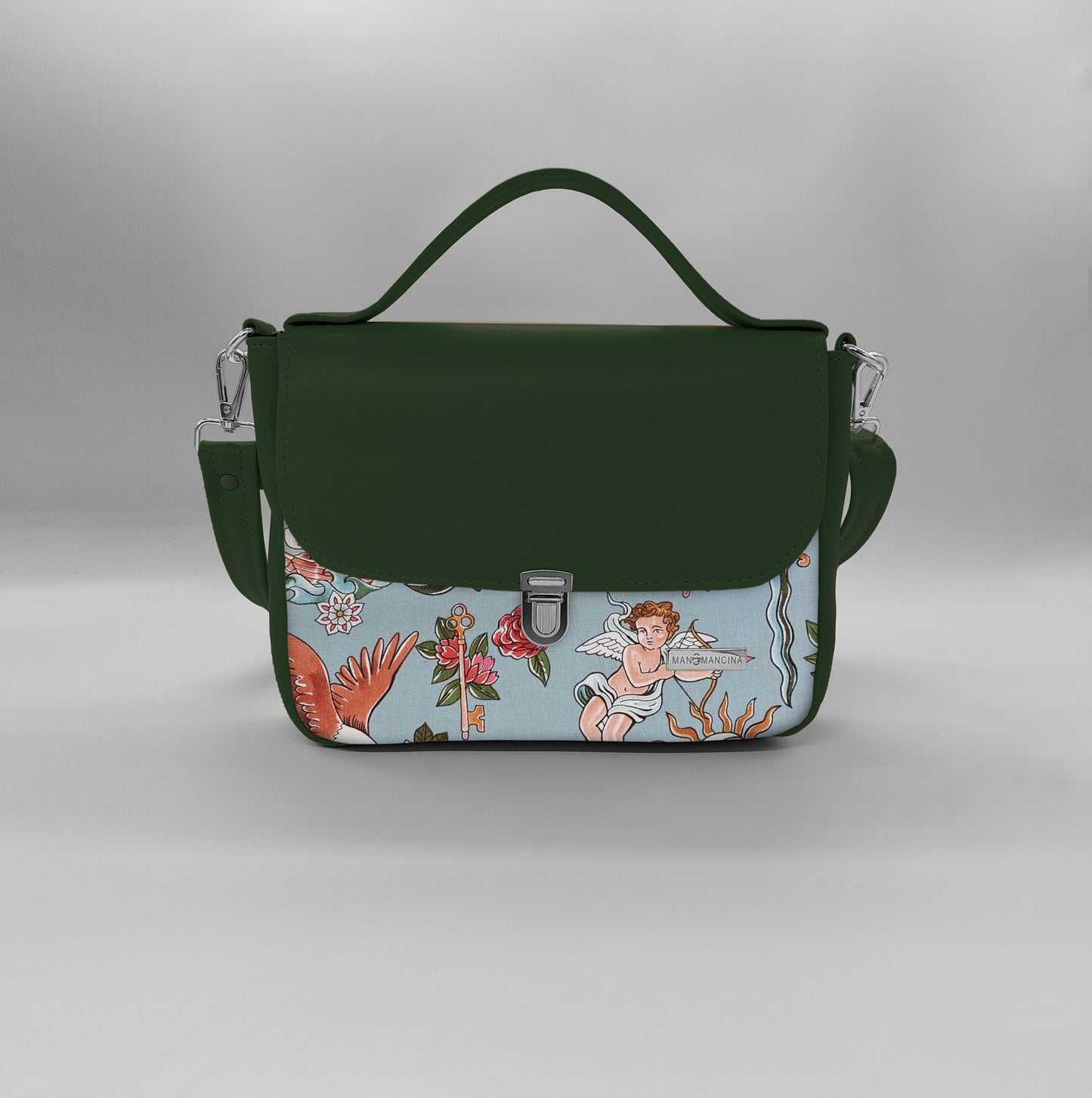 "DOTTY" VEGAN mini SIMILPELLE verde/ TUTTE LE FANTASIE