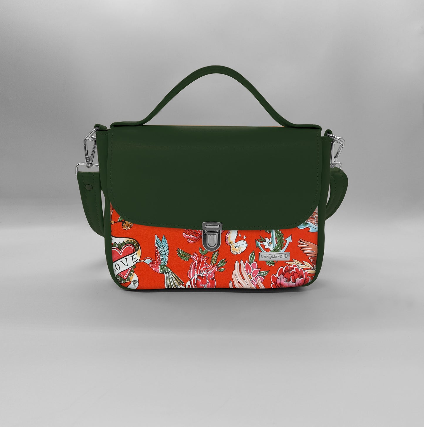 "DOTTY" VEGAN mini SIMILPELLE verde/ TUTTE LE FANTASIE