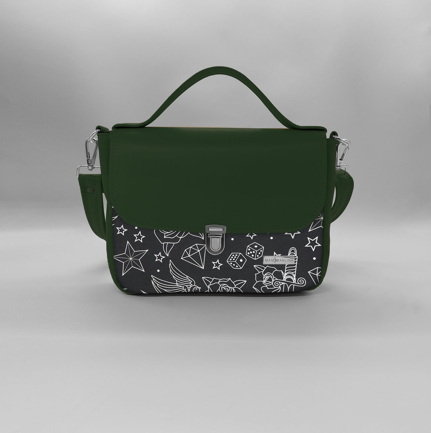 "DOTTY" VEGAN mini SIMILPELLE verde/ TUTTE LE FANTASIE