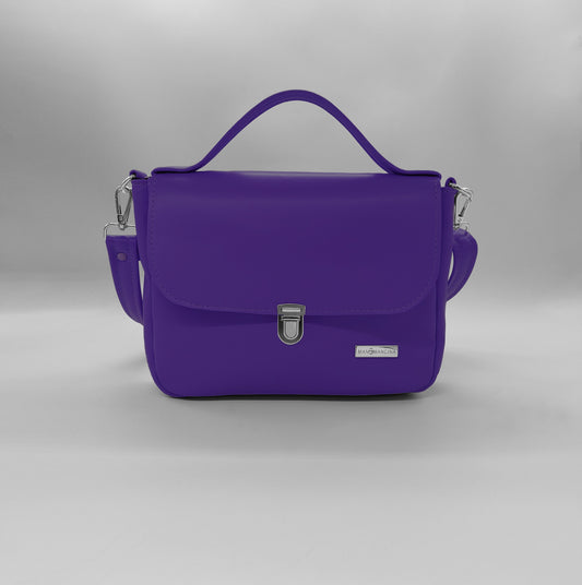"DOTTY" VEGAN mini SIMILPELLE viola tinta unita