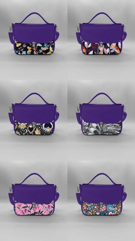 "DOTTY" VEGAN mini SIMILPELLE viola/ TUTTE LE FANTASIE