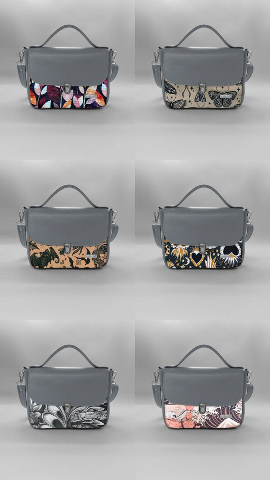 "DOTTY" VEGAN mini SIMILPELLE grigio/ TUTTE LE FANTASIE