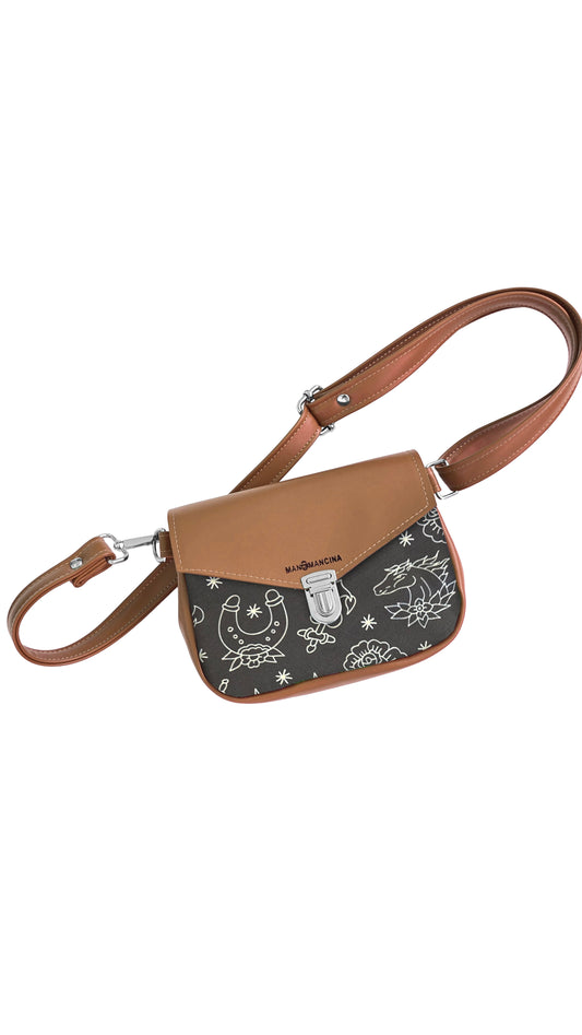 MARSUPIELLO large CUOIO / tattoo black