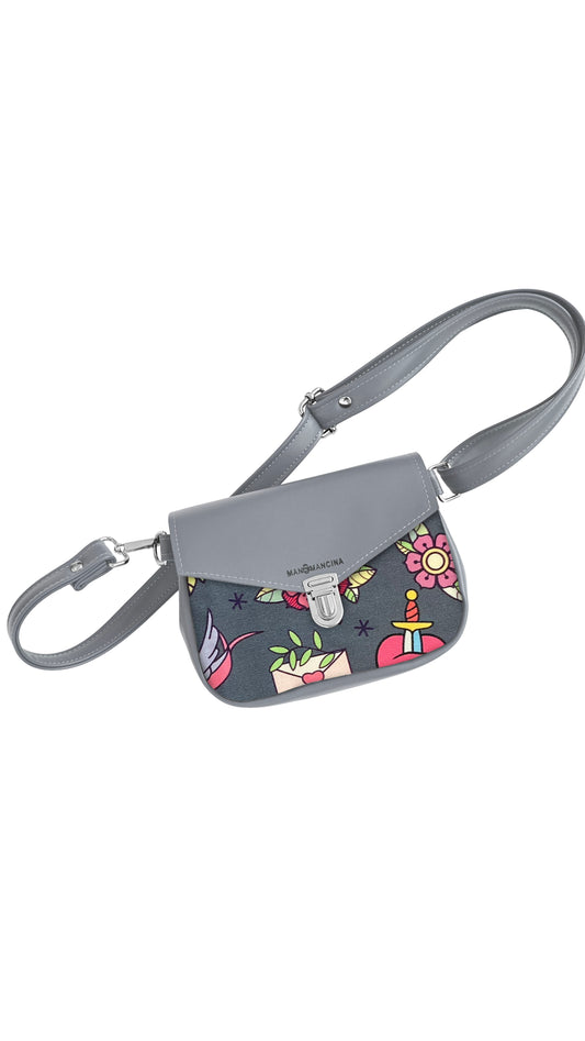 MARSUPIELLO large GRIGIO / LOVE PINK