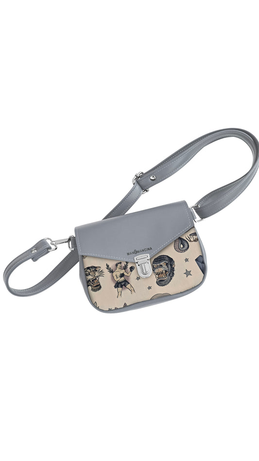 MARSUPIELLO large GRIGIO / TATTOO BEIGE