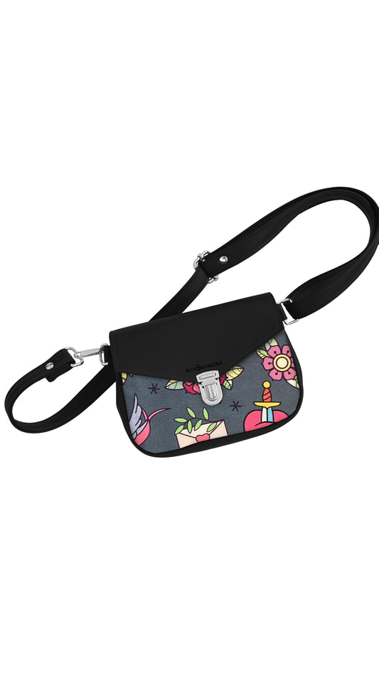 MARSUPIELLO large NERO / LOVE PINK