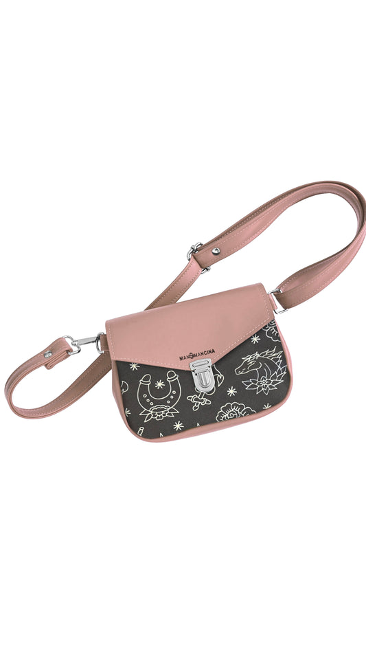 MARSUPIELLO large ROSA ANTICO / tattoo black